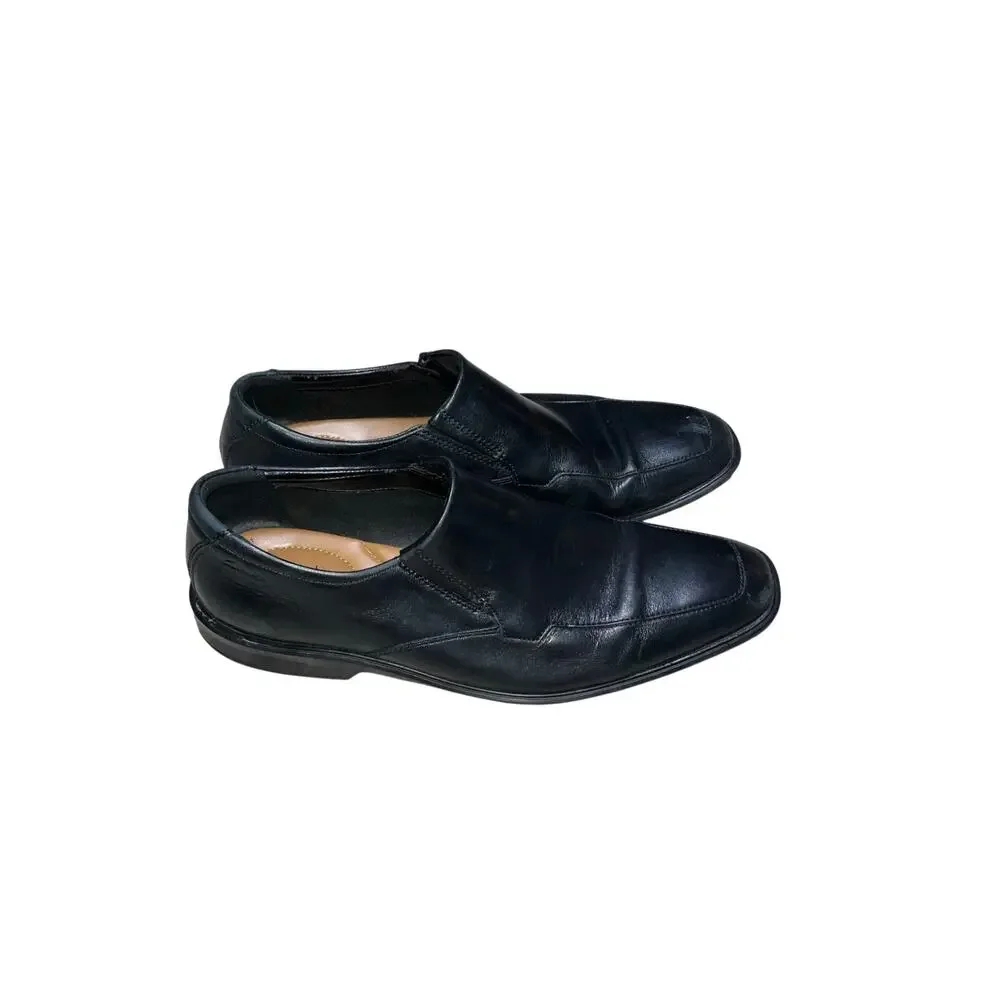 Clarks Collection Tilden Black Leather Slip On Loafer Size 9.5